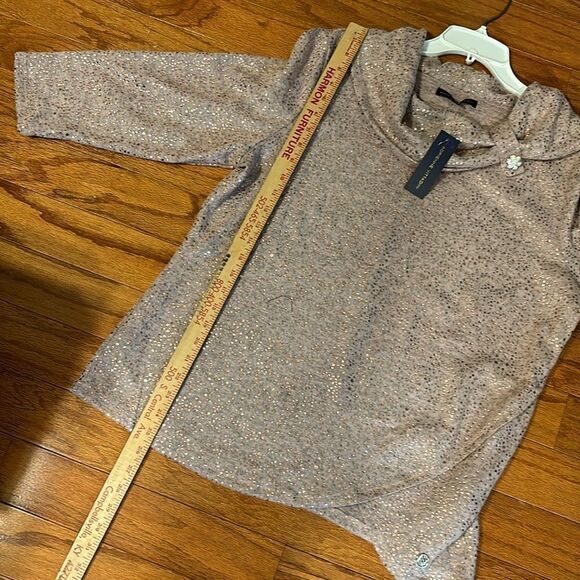 Adrianne Vittadini Size XL cowl neck pull over sweater. NWT. Pinkish/gray - Picture 7 of 11